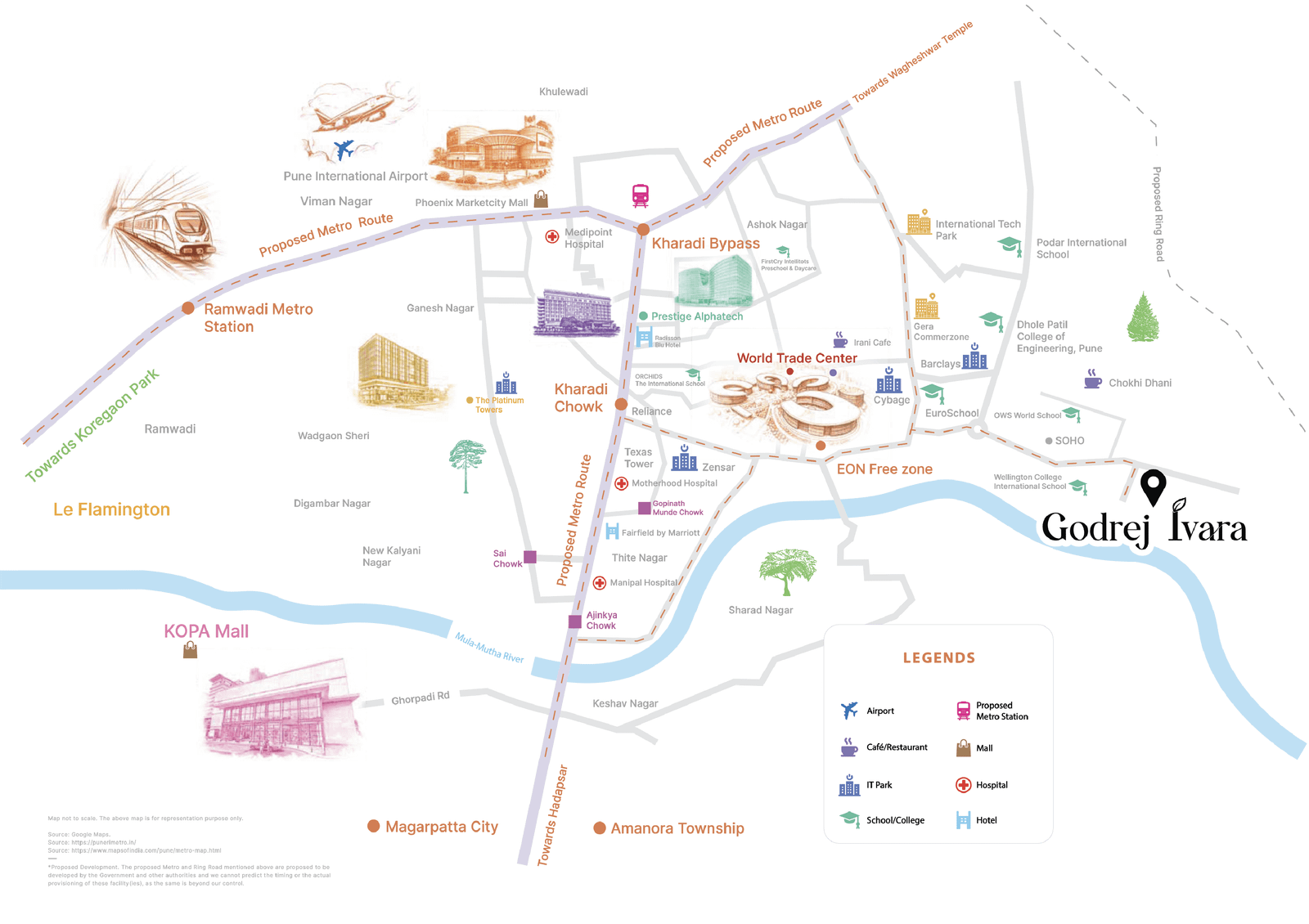 Godrej Ivara Location Connectivity Map